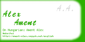 alex ament business card